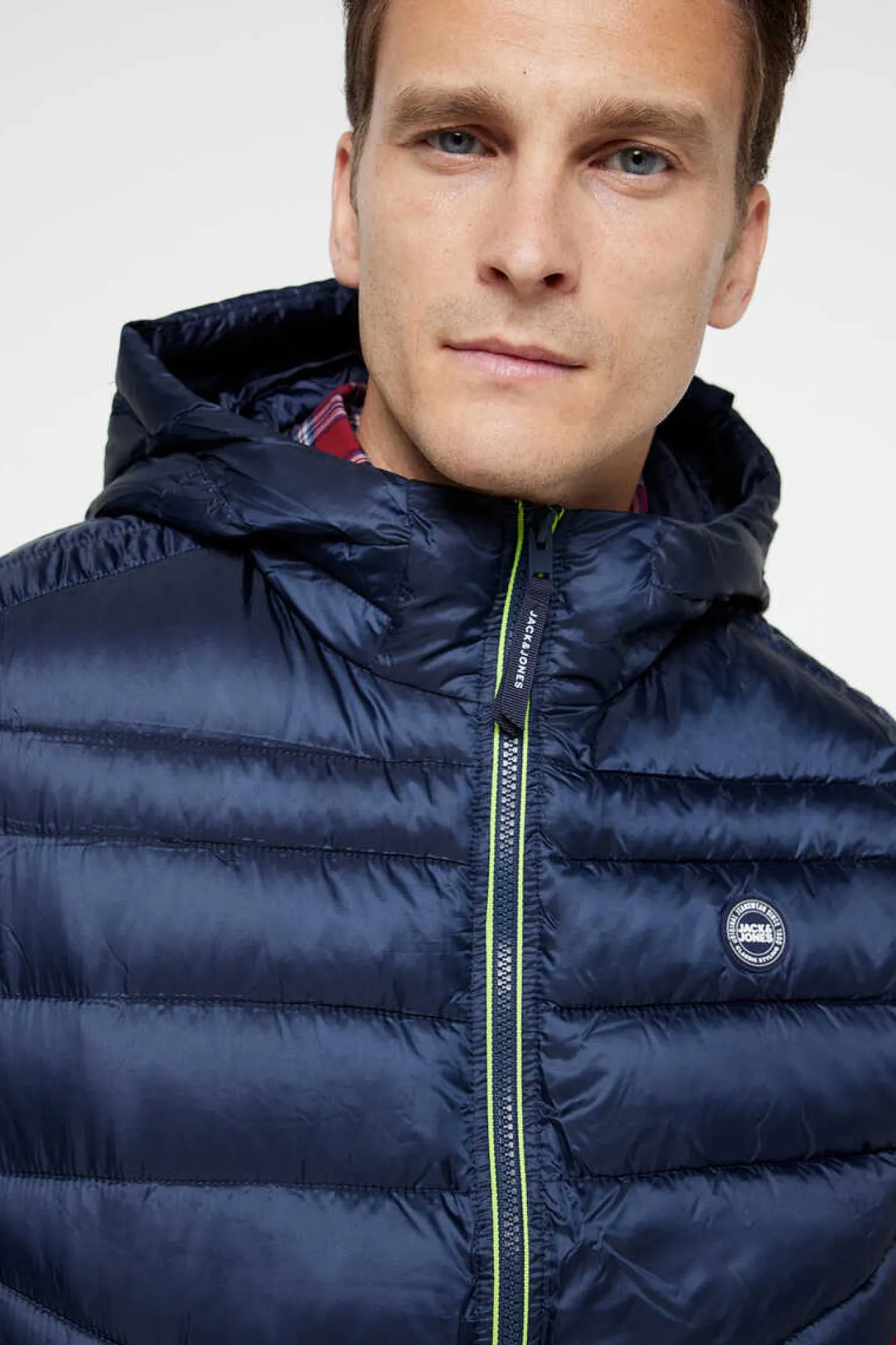 Jack & Jones Colete Acolchoado Com Capuz Azul
