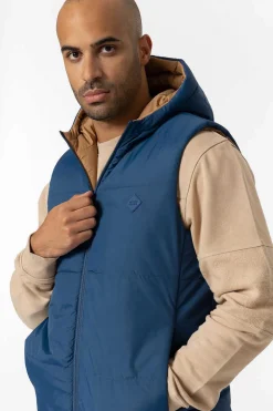 Colete Acolchoado Com Capuz Reversivel