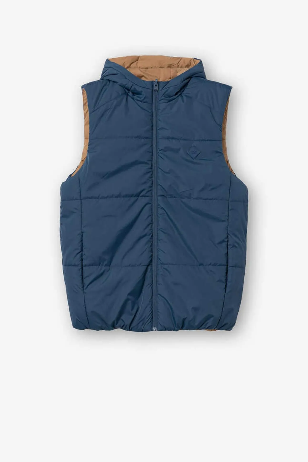 Colete Acolchoado Com Capuz Reversivel