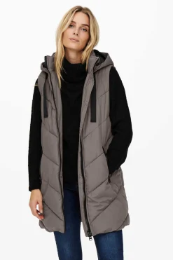 JDY Coletes-Colete Acolchoado Com Capuz