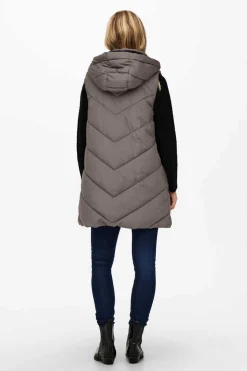 JDY Coletes-Colete Acolchoado Com Capuz