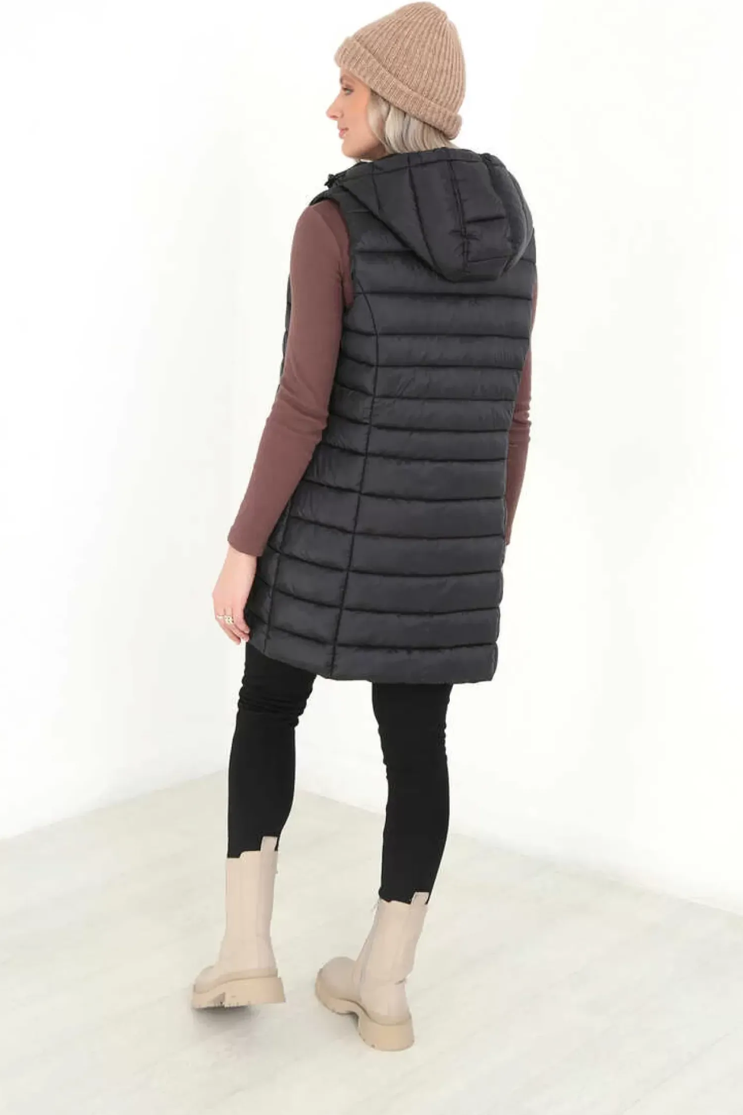 Brave Soul Coletes-Colete Acolchoado Com Capuz