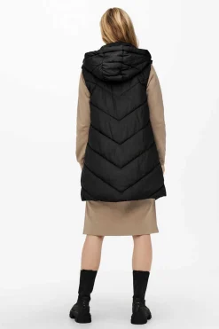 JDY Coletes-Colete Acolchoado Com Capuz