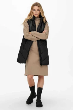 JDY Coletes-Colete Acolchoado Com Capuz