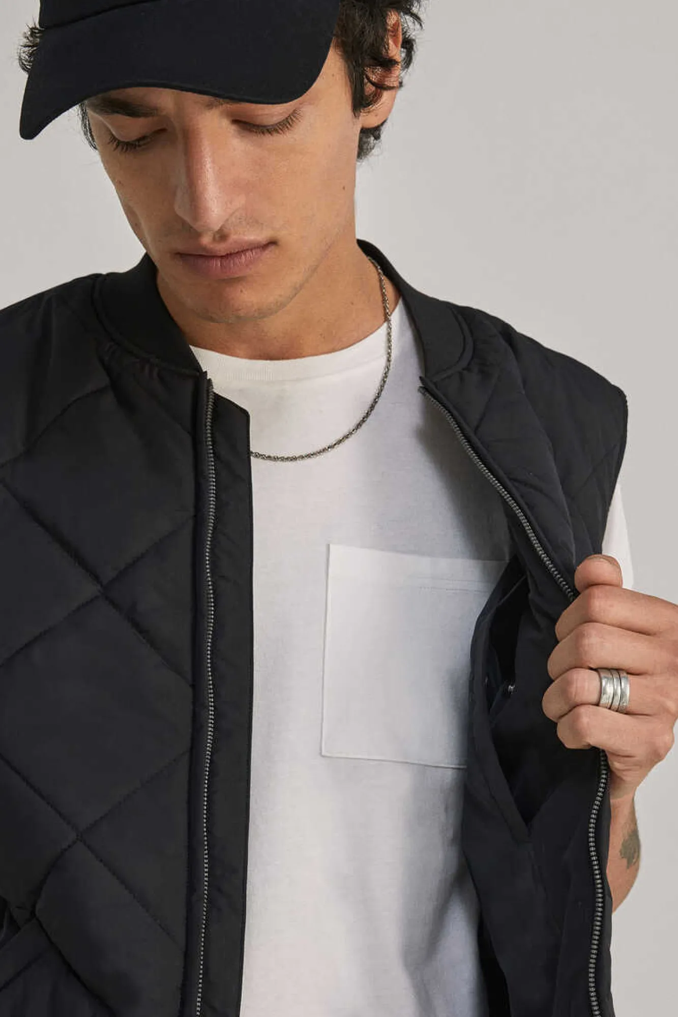 Springfield Colete Acolchoado Gola Bomber Preto Best