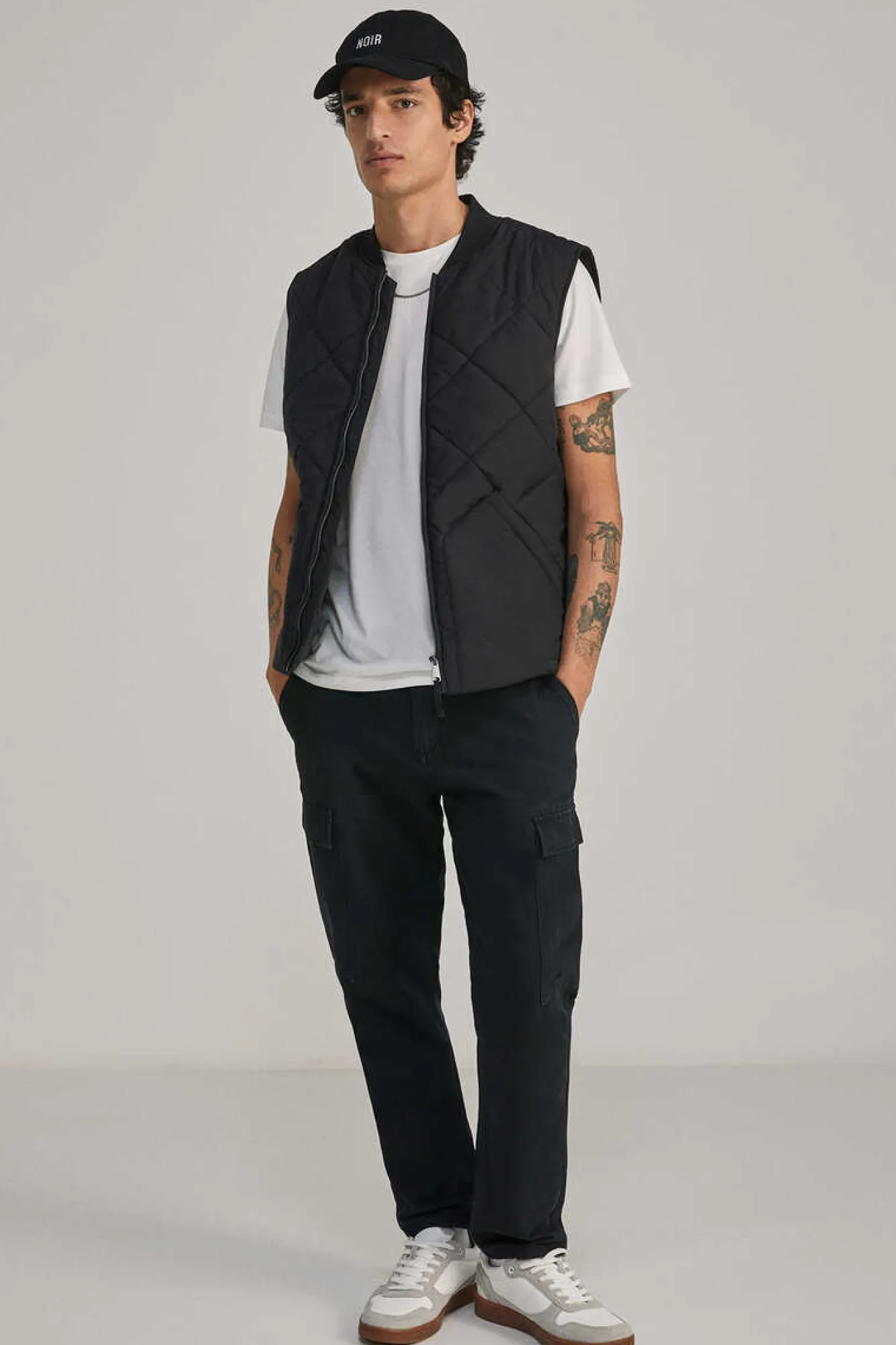 Springfield Colete Acolchoado Gola Bomber Preto Best