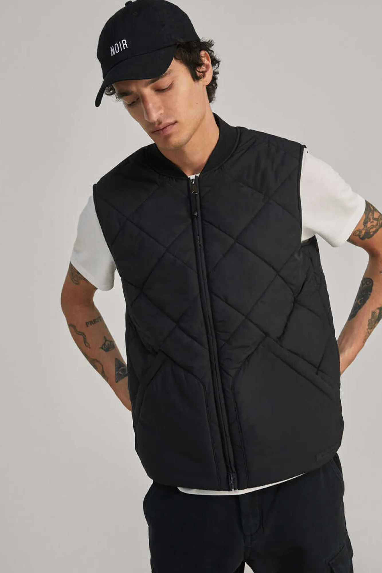 Springfield Colete Acolchoado Gola Bomber Preto Best