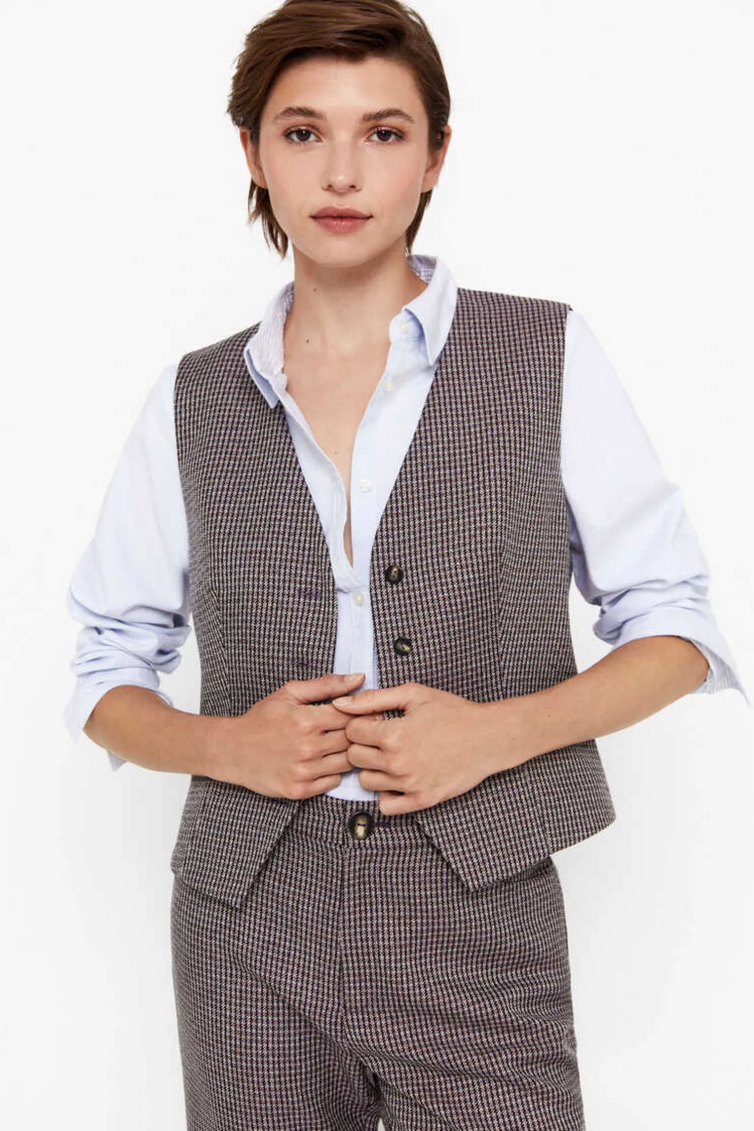 Cortefiel Coletes-Colete Aos Quadrados