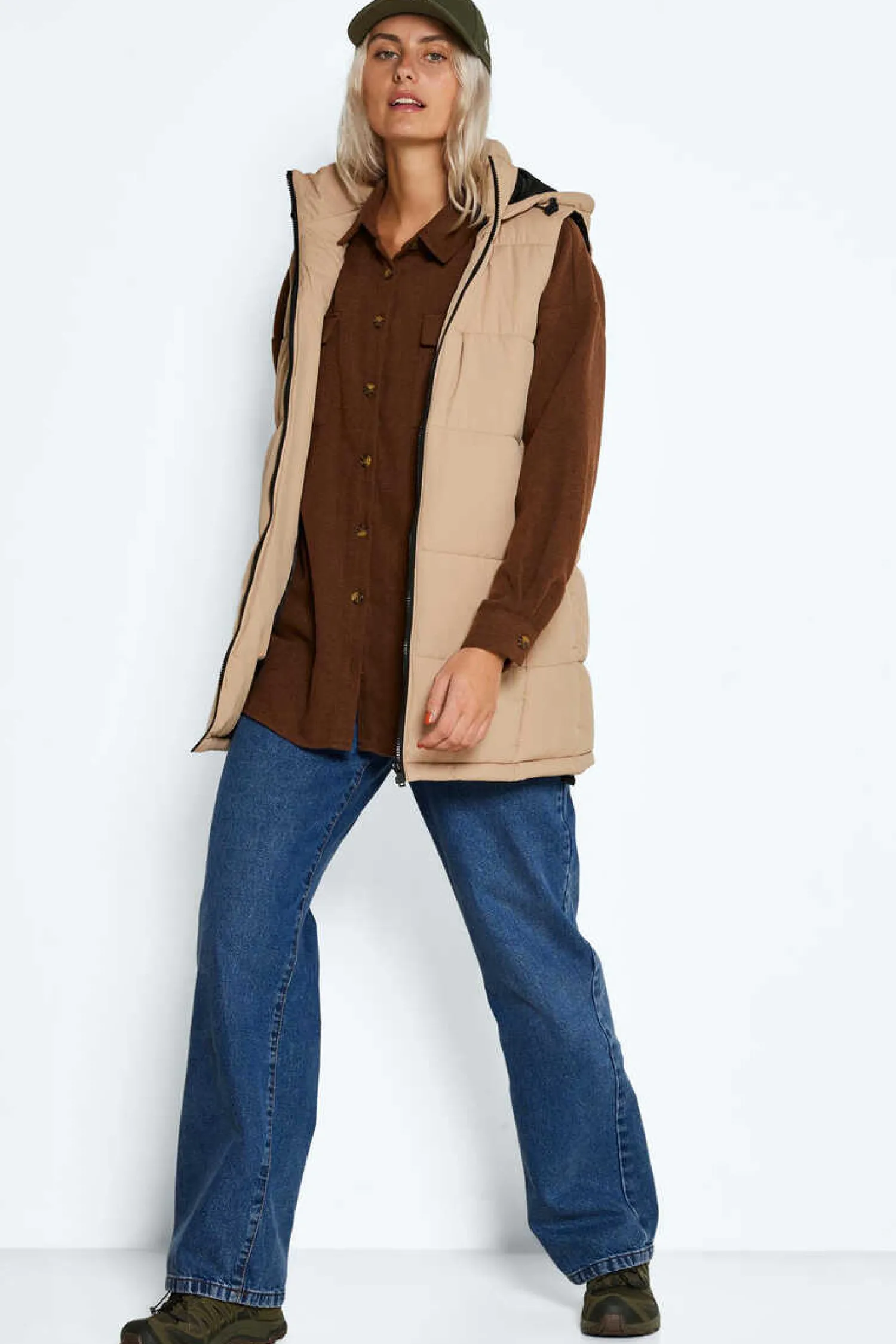 Noisy May Coletes-Colete Comprido Acolchoado