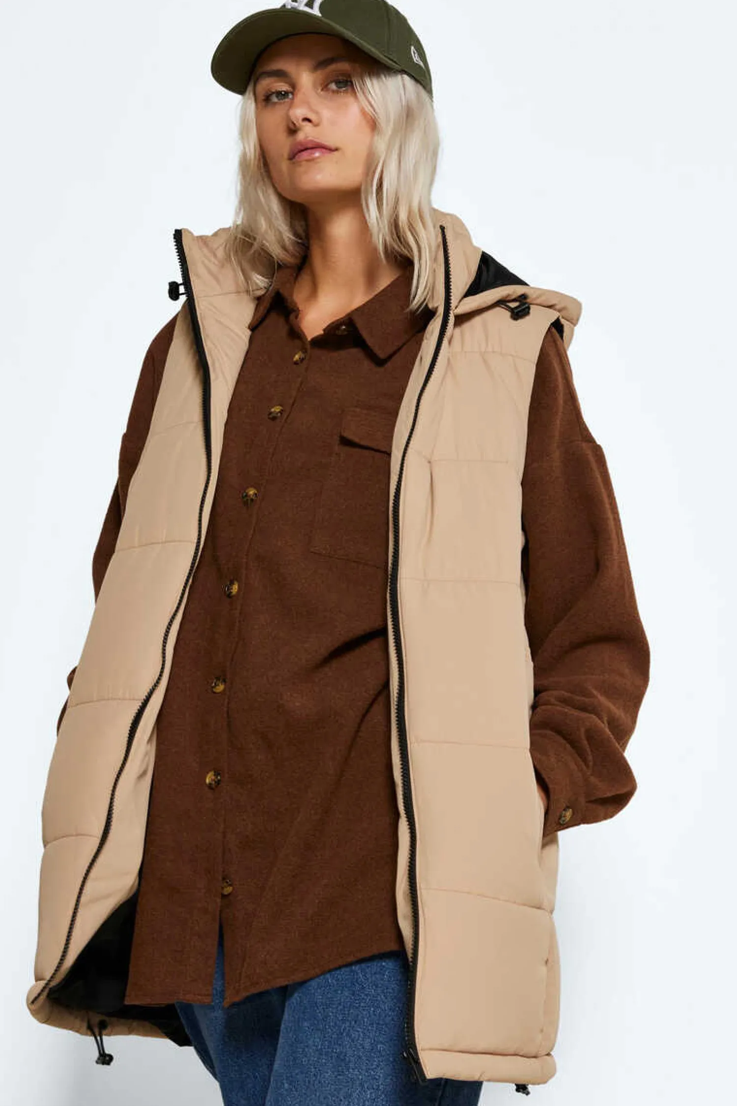 Noisy May Coletes-Colete Comprido Acolchoado