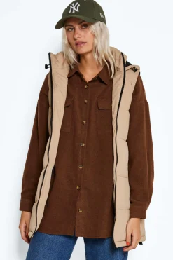 Noisy May Coletes-Colete Comprido Acolchoado