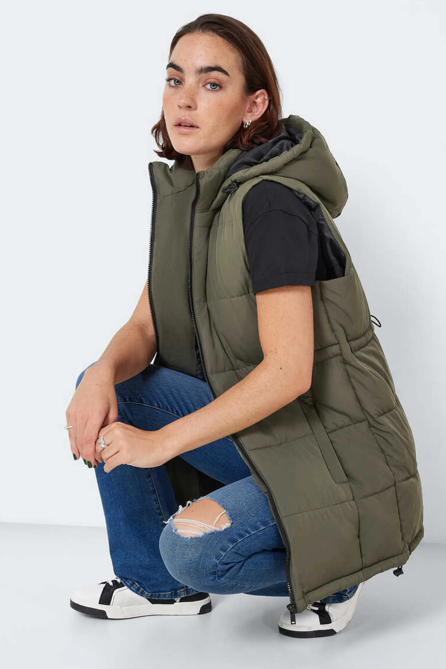 Noisy May Coletes-Colete Comprido Acolchoado