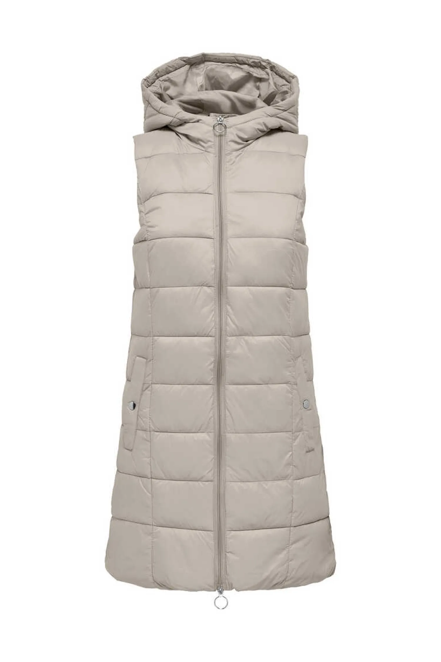 JDY Coletes-Colete Comprido Acolchoado Com Capuz