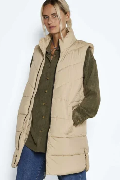 Noisy May Coletes-Colete Comprido Acolchoado