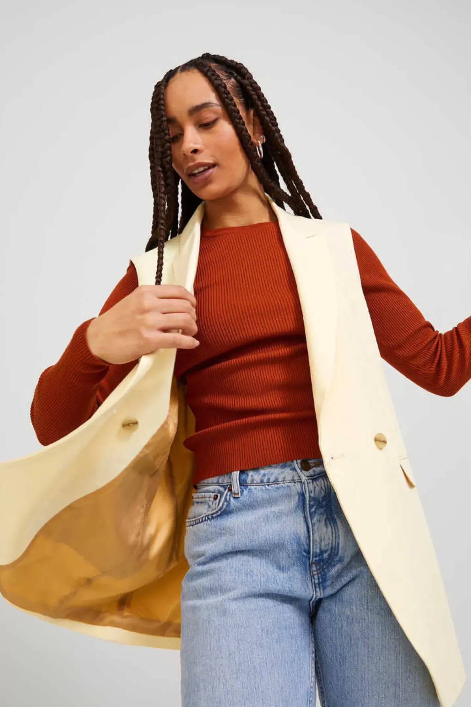 Jack & Jones Coletes-Colete Comprido Tecido Tayloring