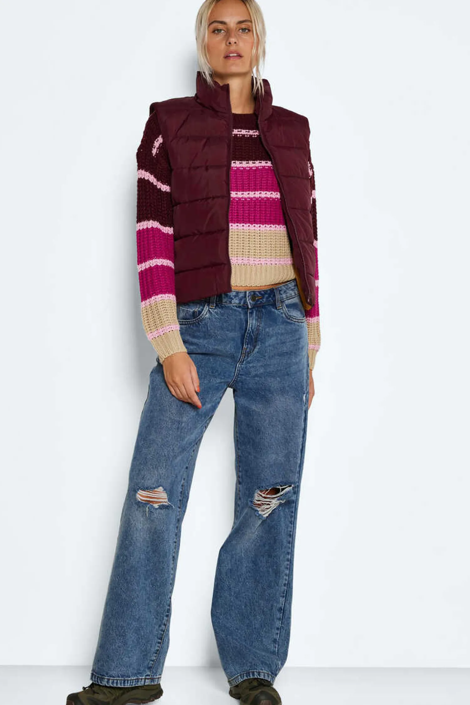 Noisy May Coletes-Colete Curto Acolchoado