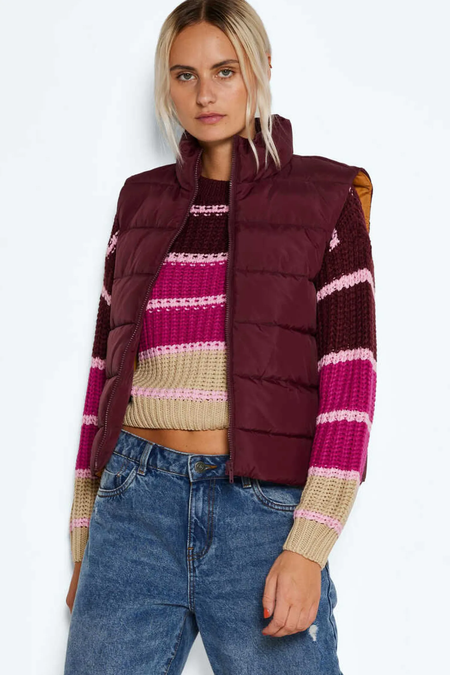 Noisy May Coletes-Colete Curto Acolchoado