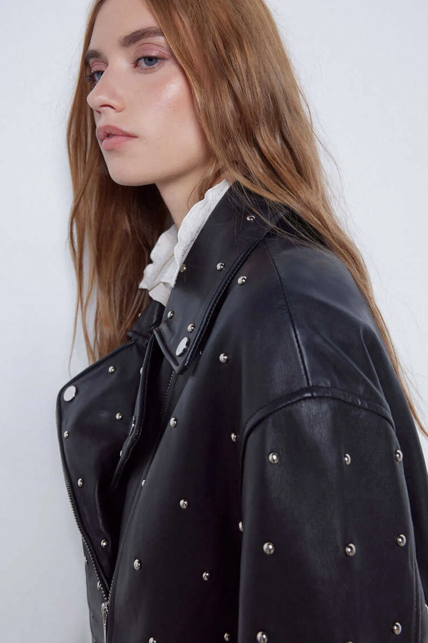 Slowlove Blusoes E Casacos-Colete De Pele Com Tachas