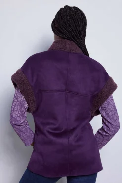 Slowlove Coletes-Colete Dupla Face Efeito Pelo