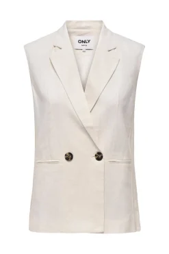 Only Coletes-Colete Duplo Botao Linho E Viscose