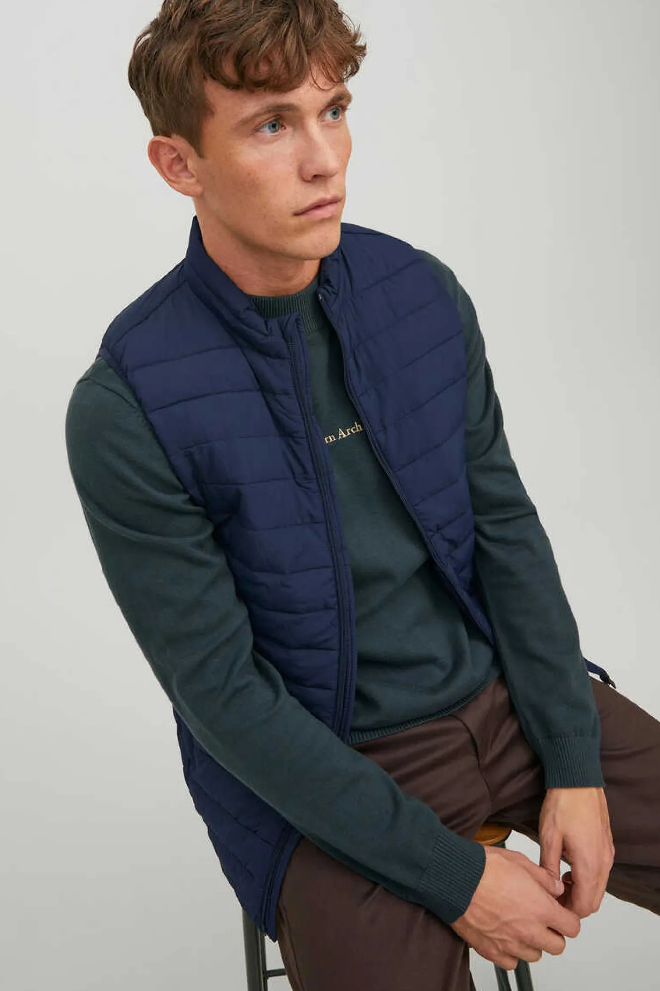 Jack & Jones Colete Puffer Marinho Hot