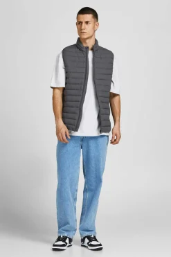 Jack & Jones Colete Puffer Cinza Claro Sale