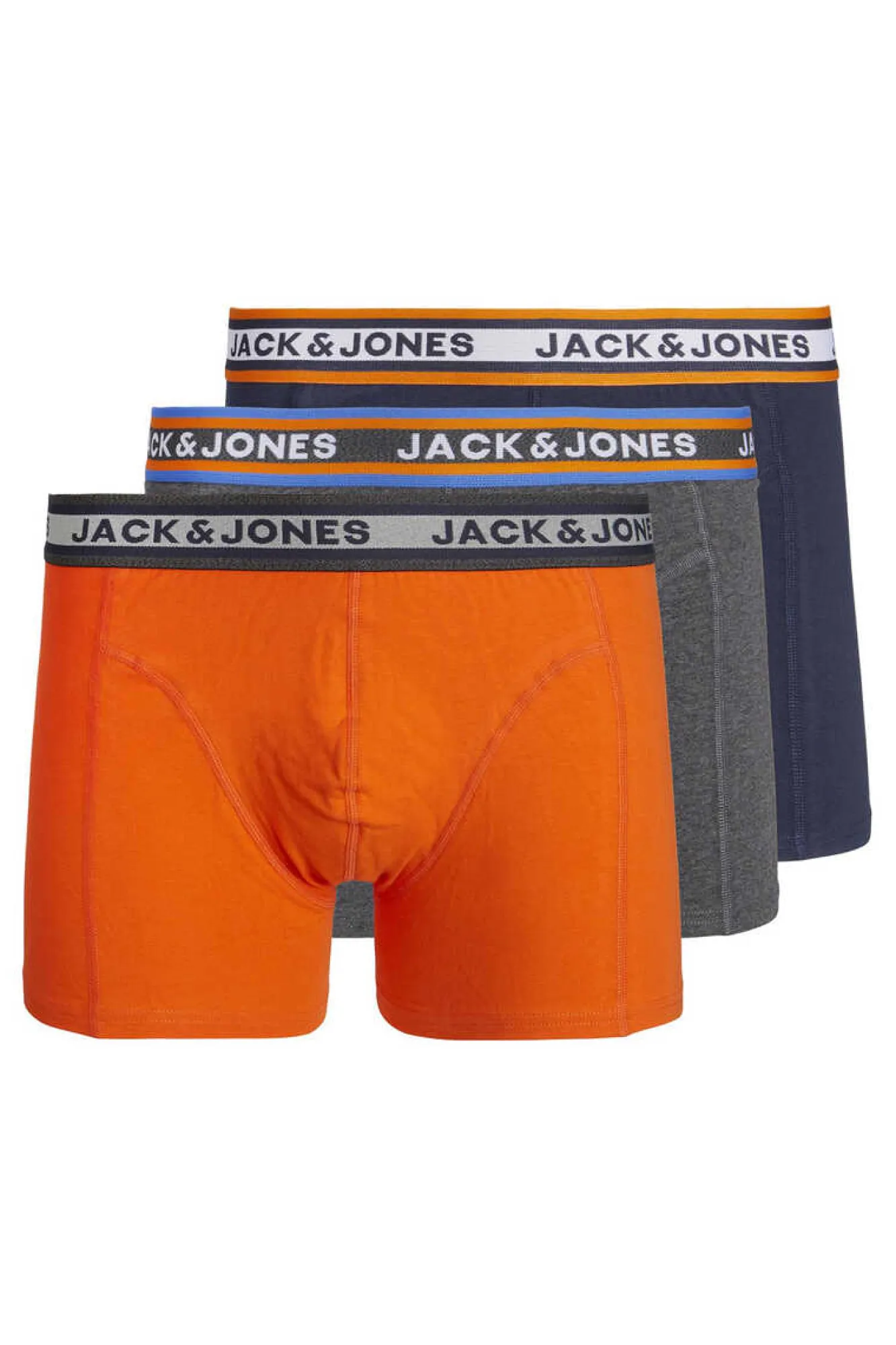 Jack & Jones Conjunto De 3 Boxers De Malha Marinho