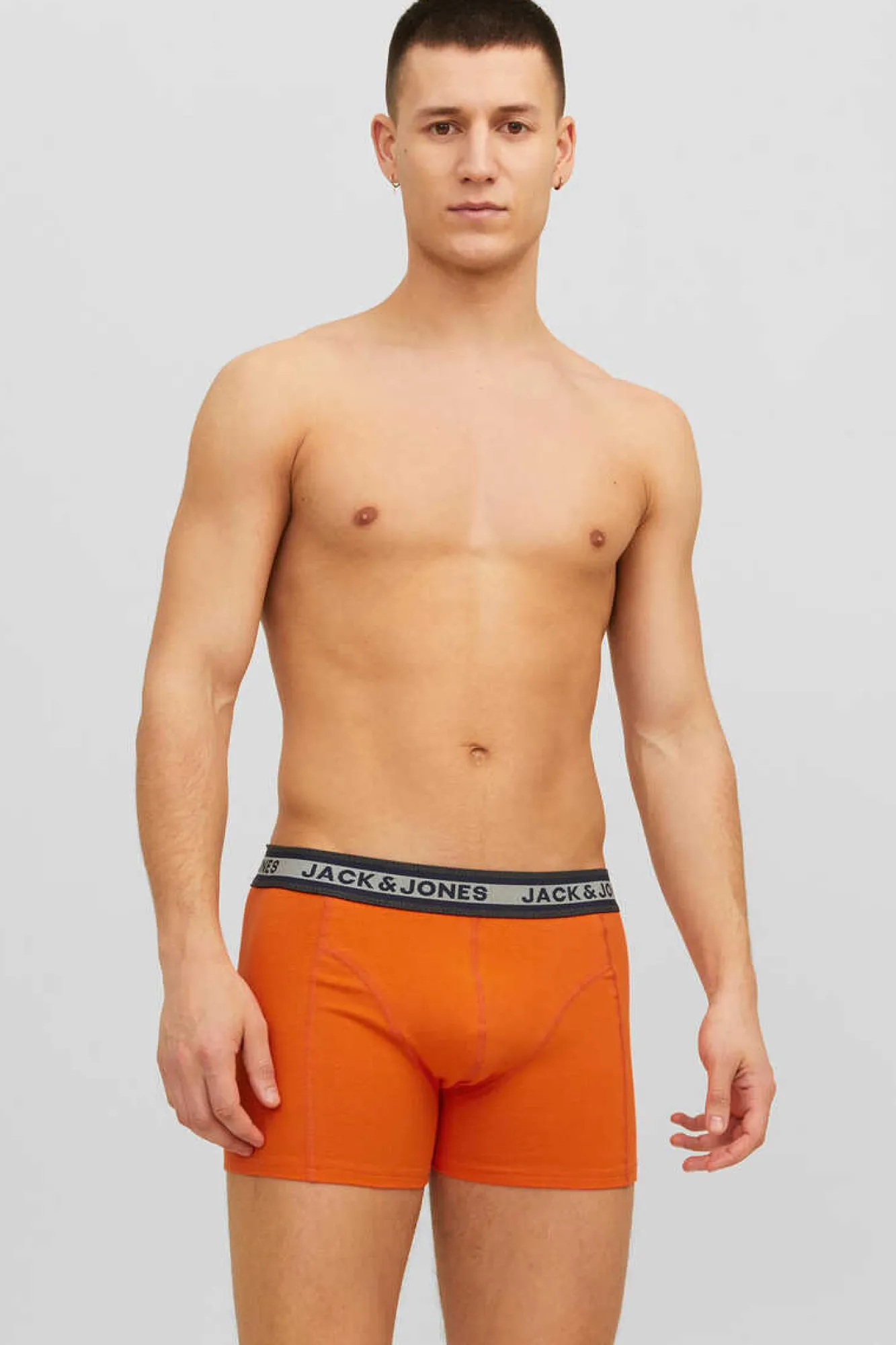 Jack & Jones Conjunto De 3 Boxers De Malha Marinho