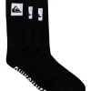 Quiksilver Conjunto De 5 Pares De Meias Preto