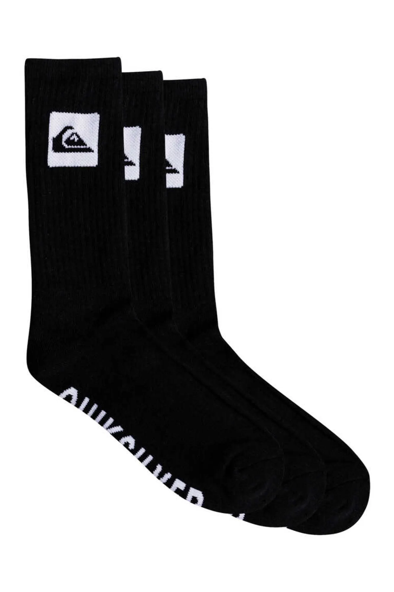 Quiksilver Conjunto De 5 Pares De Meias Preto