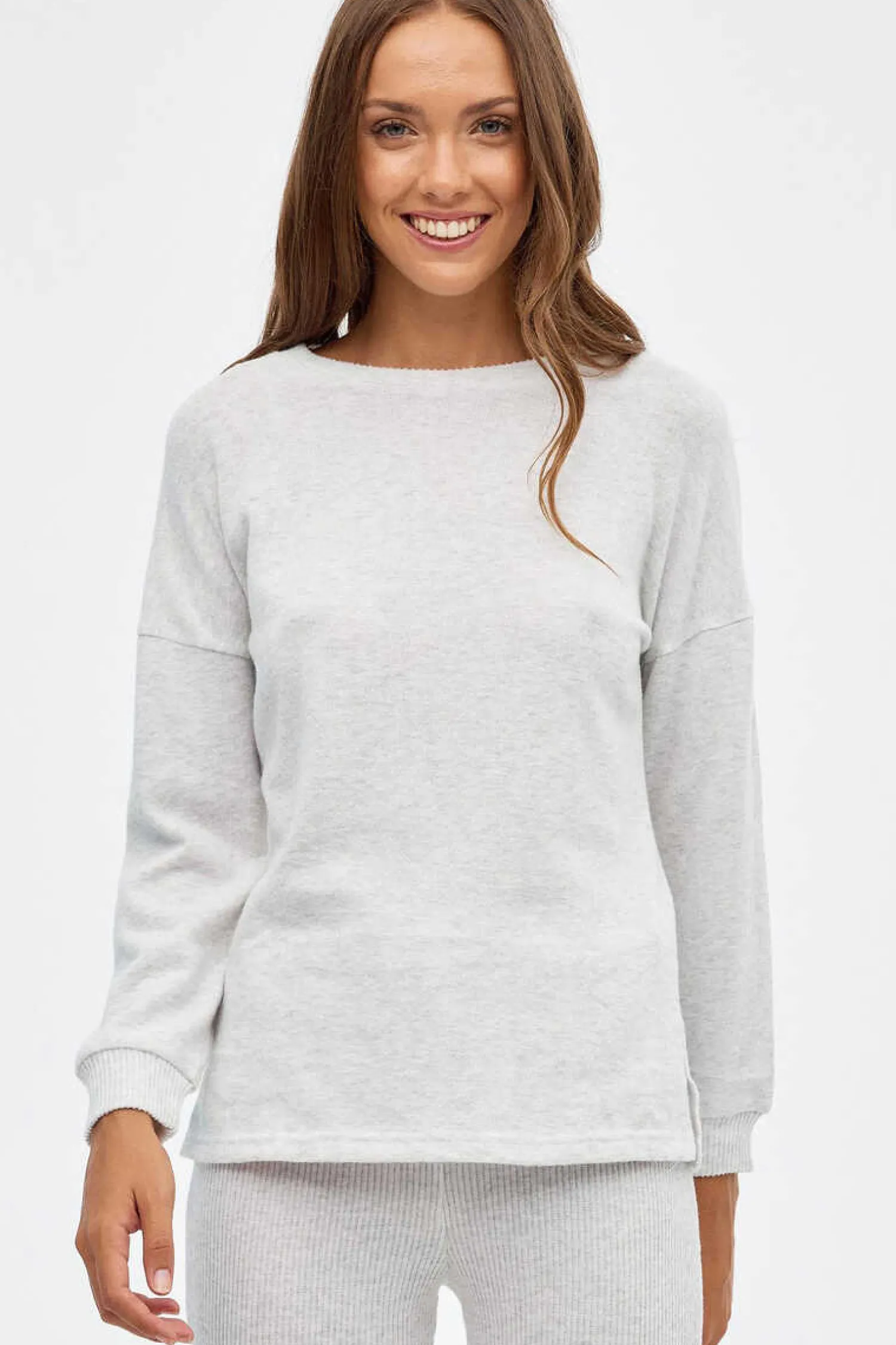 Inside Pijamas-Conjunto Pijama Tecido Canelado Mulher