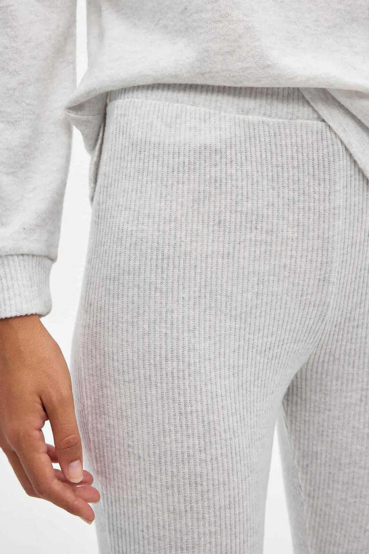 Inside Pijamas-Conjunto Pijama Tecido Canelado Mulher