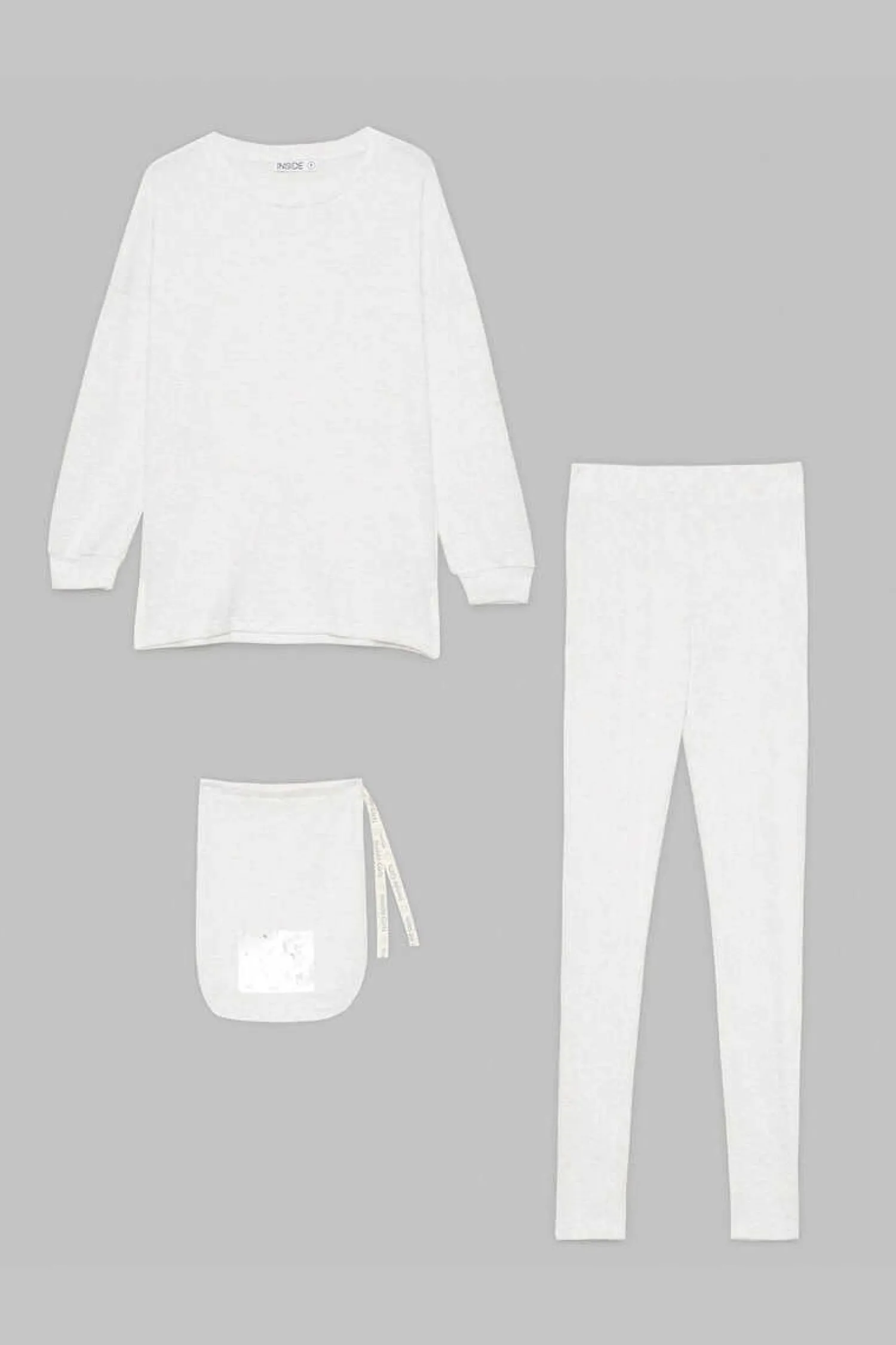 Inside Pijamas-Conjunto Pijama Tecido Canelado Mulher