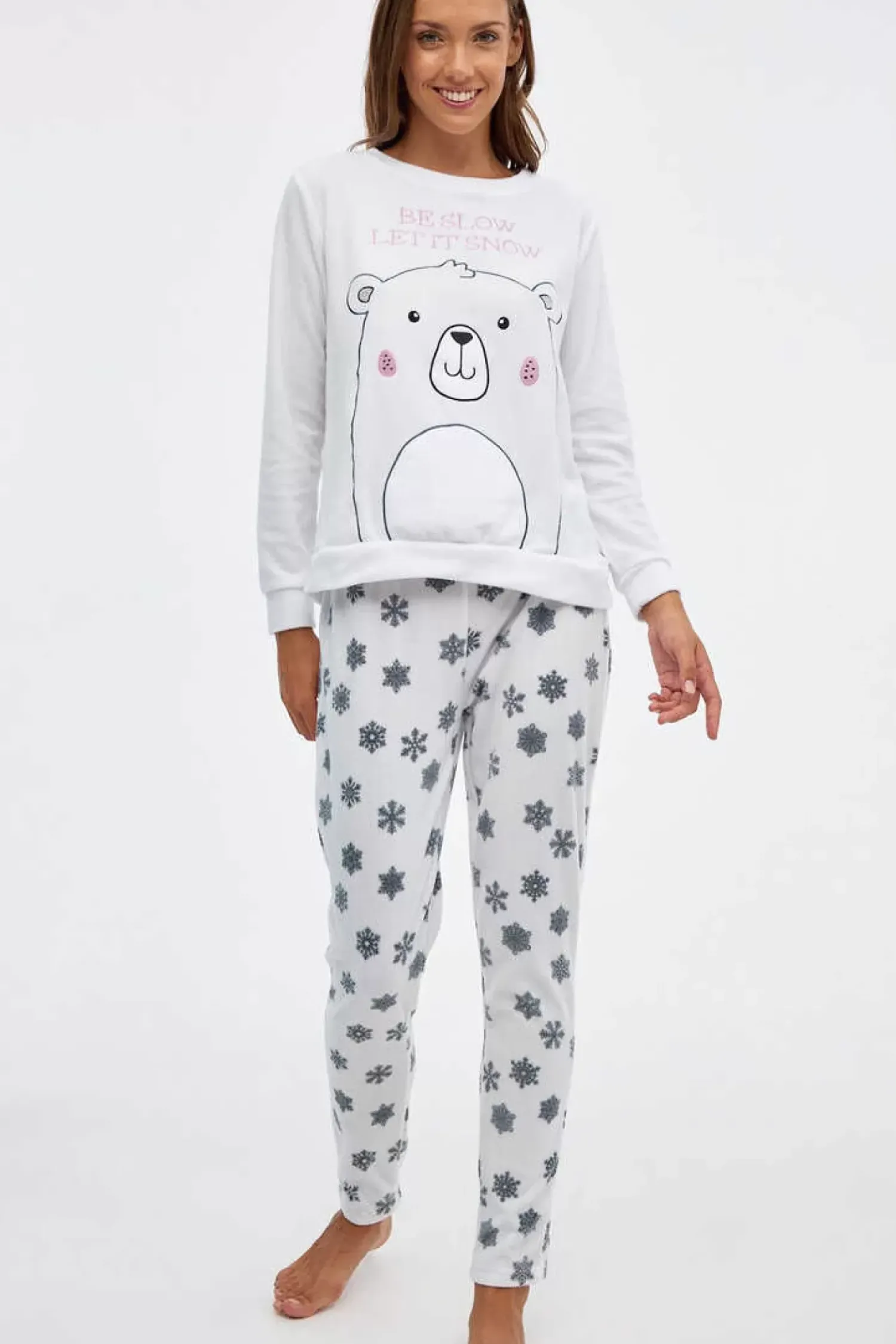 Inside Pijamas-Conjunto Pijama Urso Polar Mulher