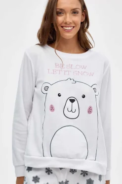 Inside Pijamas-Conjunto Pijama Urso Polar Mulher