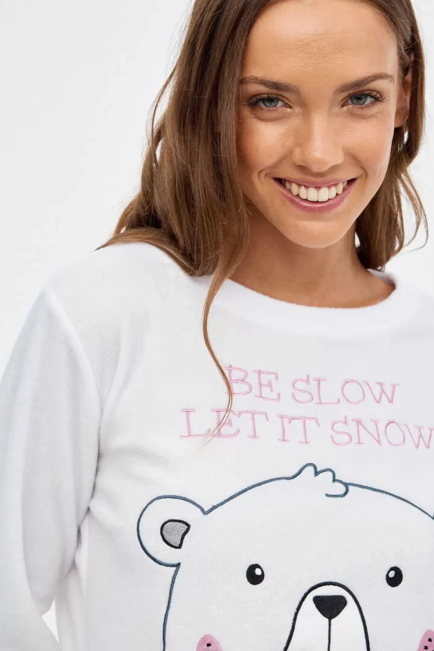 Inside Pijamas-Conjunto Pijama Urso Polar Mulher