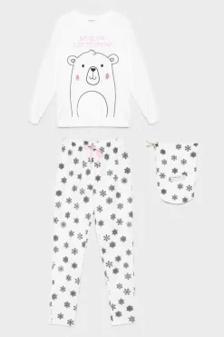 Inside Pijamas-Conjunto Pijama Urso Polar Mulher
