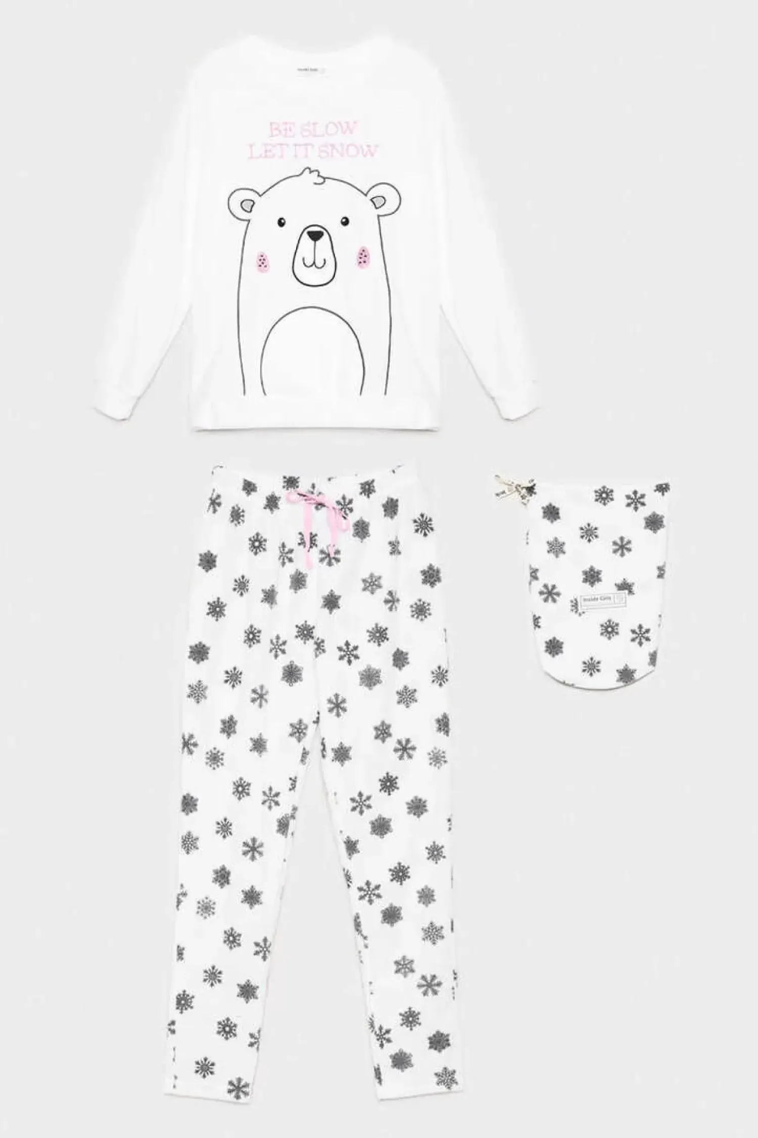 Inside Pijamas-Conjunto Pijama Urso Polar Mulher