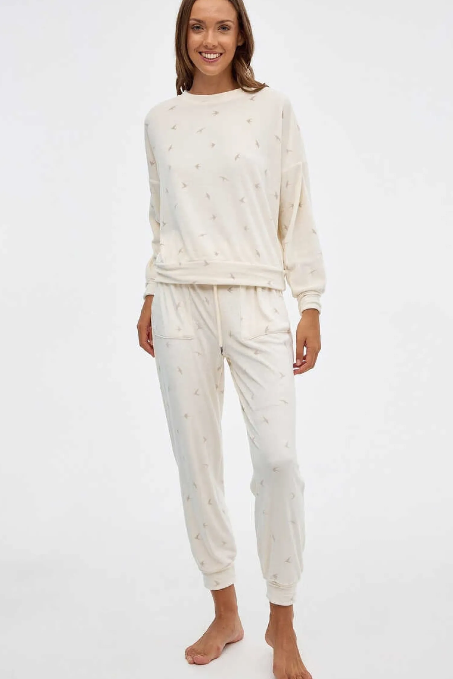 Inside Pijamas-Conjunto Pijama Veludo Mulher