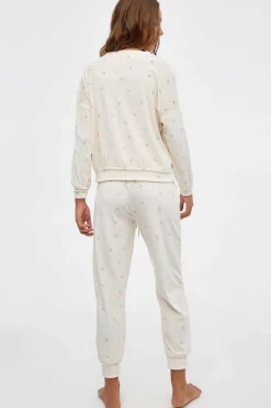 Inside Pijamas-Conjunto Pijama Veludo Mulher