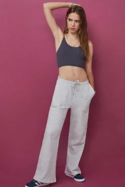 HI&BYE T-Shirts E Tops-Crop Top Alcas Duplas Sem Costuras Branco