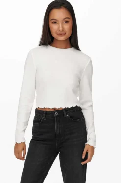 Only T-Shirts-Crop Top Canelado