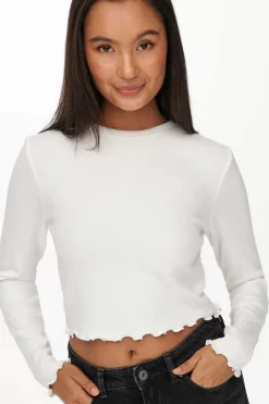 Only T-Shirts-Crop Top Canelado