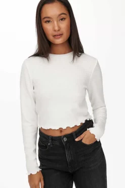 Only T-Shirts-Crop Top Canelado