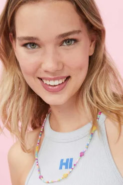 HI&BYE T-Shirts E Tops-Crop Top Halter Sem Costuras Antracite