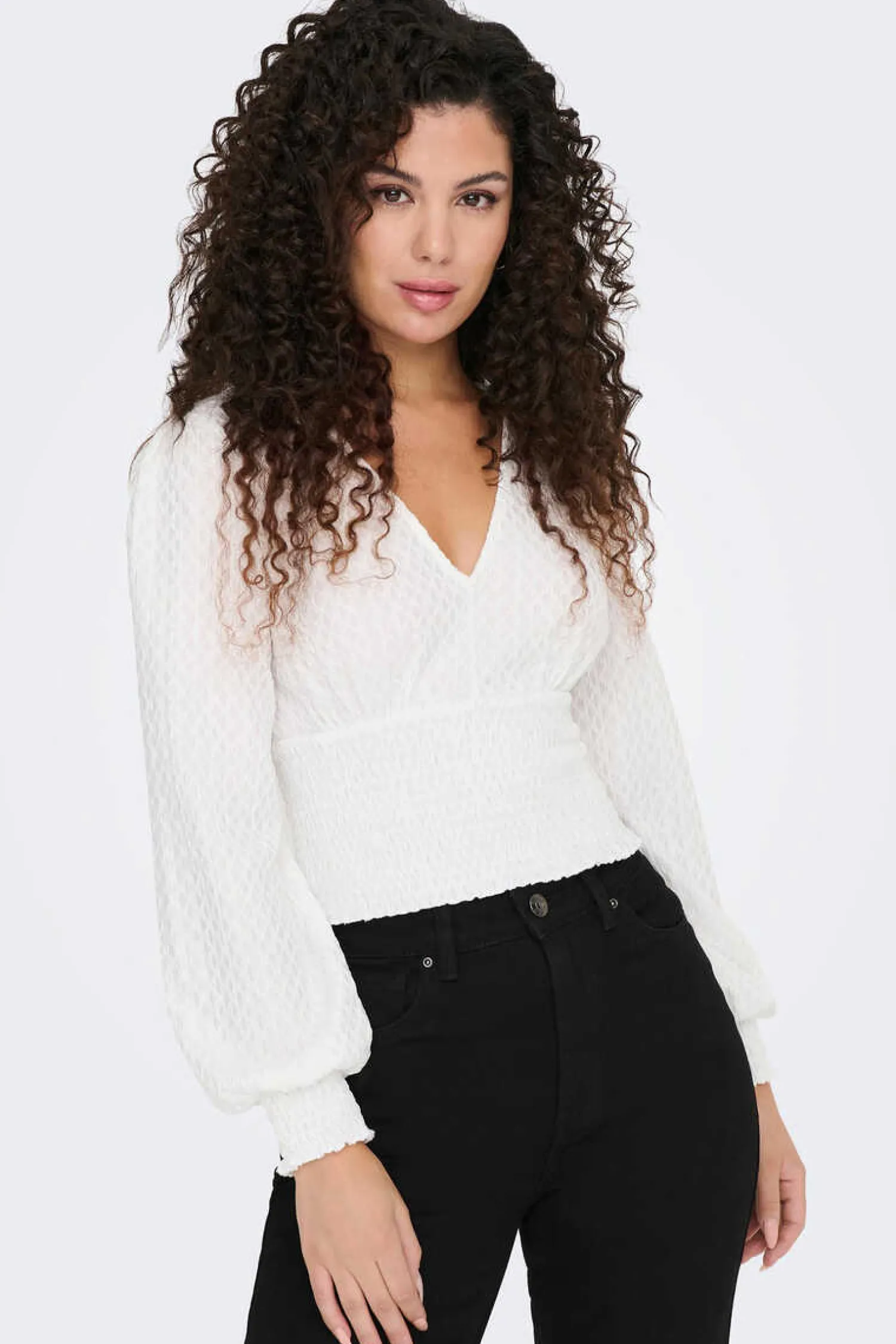 Only T-Shirts-Crop Top Manga Comprida