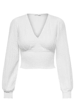 Only T-Shirts-Crop Top Manga Comprida