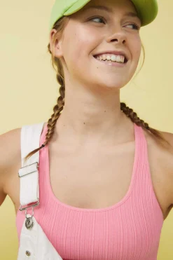 HI&BYE T-Shirts E Tops-Crop Top Tiras Costas