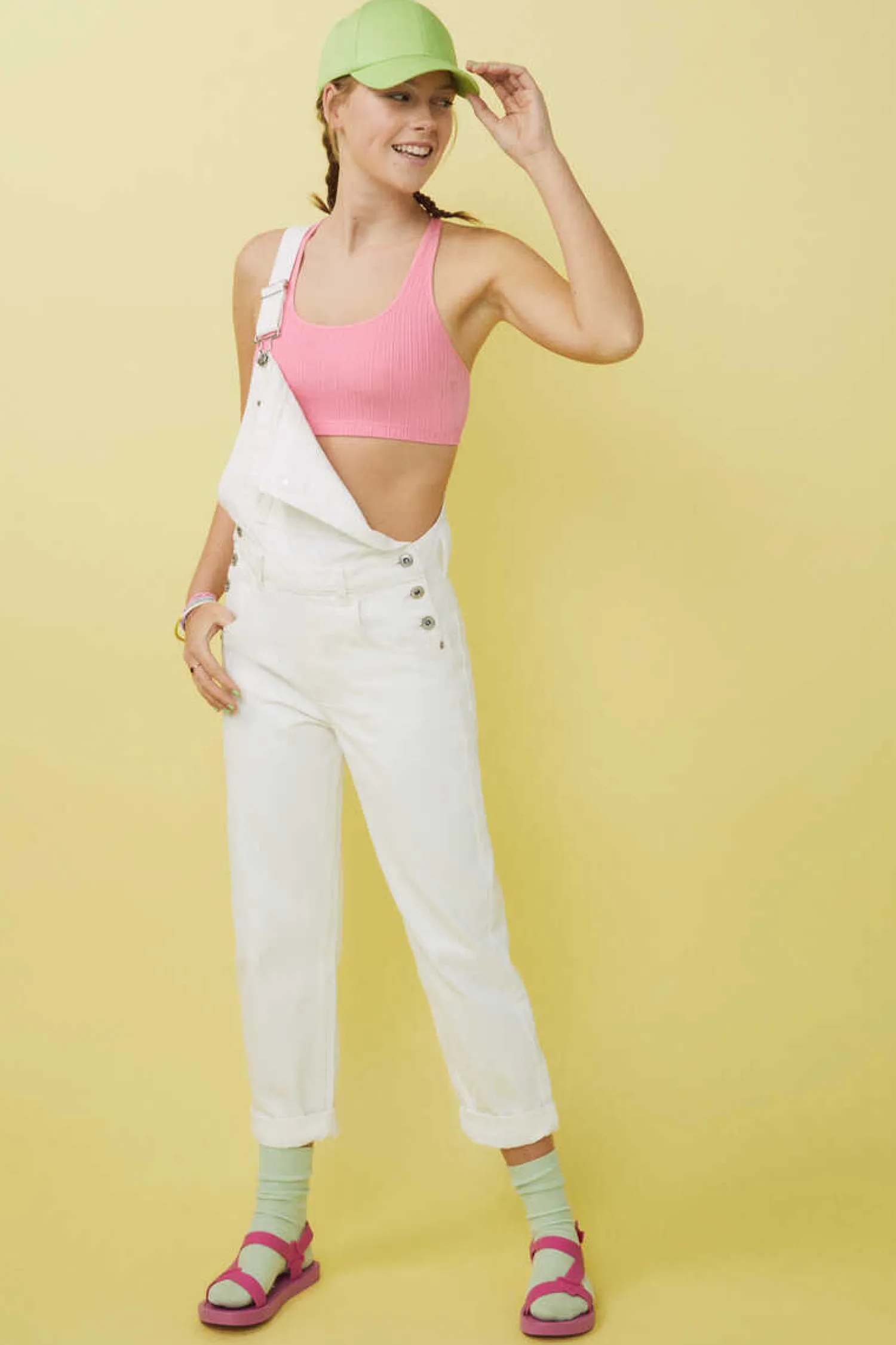 HI&BYE T-Shirts E Tops-Crop Top Tiras Costas