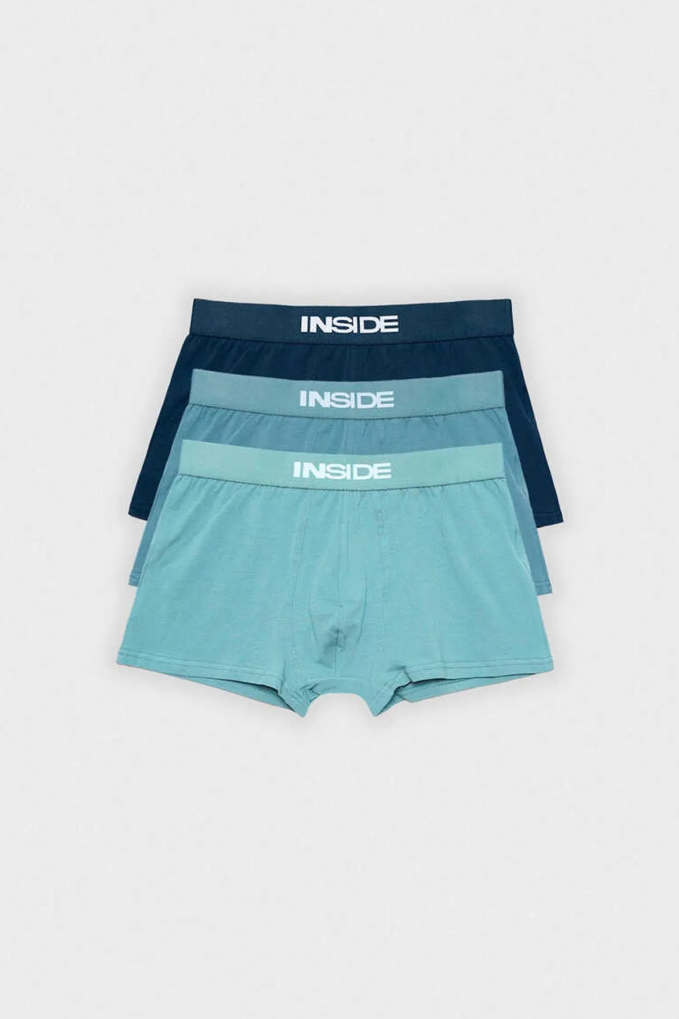 Inside Cueca Boxer Liso Pack 3 Natural Discount